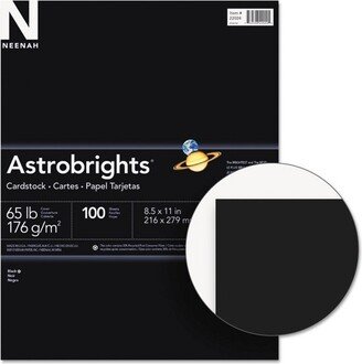 Astrobrights Colored Card Stock 65 lb. 8-1/2 x 11 Eclipse Black 100 Sheets 2202401