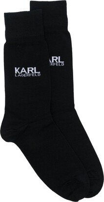 Logo Intarsia Ankle Socks-AD