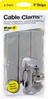 Wrap It Cable Clams Grey Pkg/6