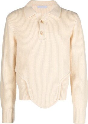 JUNTAE KIM Corset ribbed-knit jumper