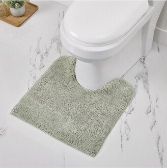 Set of 3 Granada Collection Sage Cotton Rectangle Bath Rug