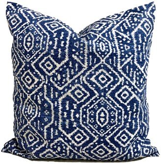 Blue Pillow Cover, Navy Throw Covers, Ikat Covers For Pillow, All