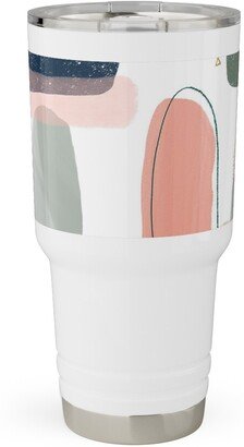 Travel Mugs: Abstract Minima - Multi Travel Tumbler, 30Oz, Multicolor