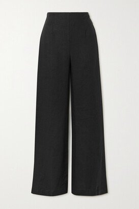 Net Sustain La Plage De Mau Linen Wide-leg Pants - Black