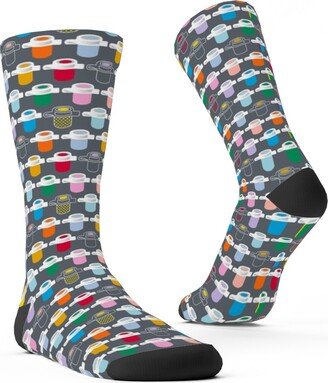 Socks: Paint Pots Custom Socks, Multicolor