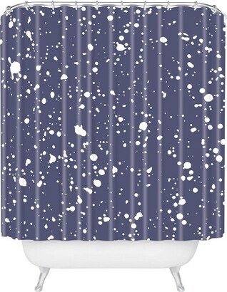 Emanuela Carratoni Stardust Shower Curtain Blue