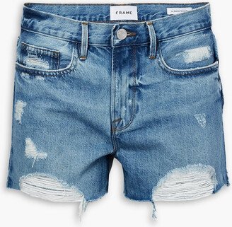 Le Brigette distressed denim shorts