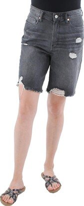 The Dean Womens Denim High Rise Bermuda Shorts