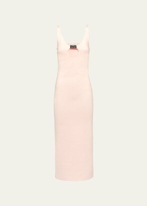 Keyhole Logo Midi Dress