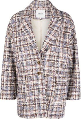 Timy single-breasted tweed coat