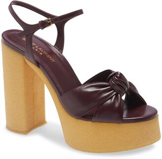 Bianca Knot Lambskin Leather Platform Sandal