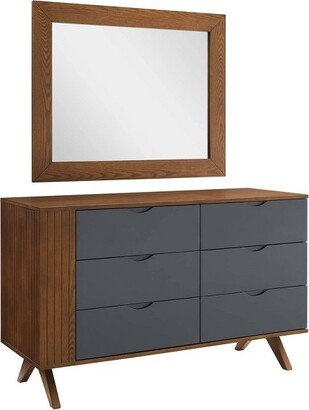 Dylan Dresser and Mirror Walnut