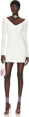 Back Cut Out Mini Dress in White