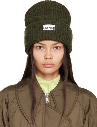 Khaki Rib Beanie