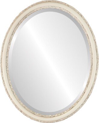 OVALCREST by The OVALCREST Mirror Store Virginia Framed Oval Mirror in Taupe