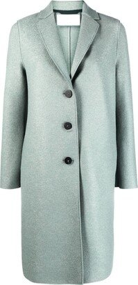 Long-Sleeved Felted Single-Breasted Coat