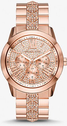 Oversized Bryn Pavé Rose Gold-Tone Watch