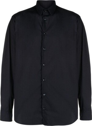 Long-Sleeved Button-Up Shirt-AE