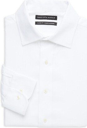 Saks Fifth Avenue Made in Italy Saks Fifth Avenue Men's Classic Fit Dress Shirt-AB