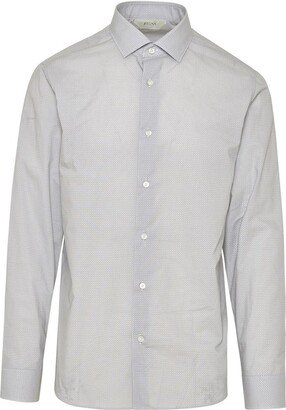 Buttoned Long-Sleeved Shirt-AQ