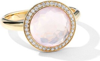 18kt yellow gold Lollipop® diamond and quartz mini ring