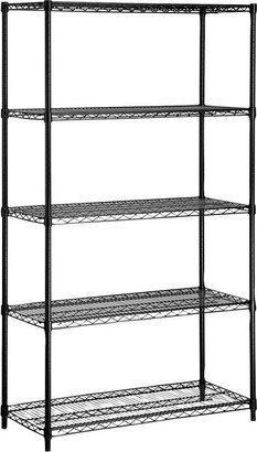 5-Tier 350 lb. Capacity Shelving Unit Black (SHF-09627)