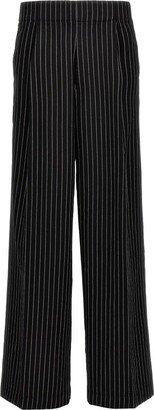 Wide Leg Pinstripe Pants