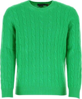 Cable Knitted Crewneck Jumper-AB