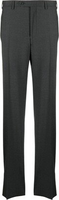 Pressed-Crease Wool Tailored Trousers-AA