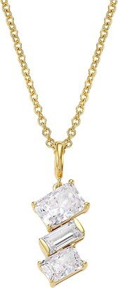 Jazz 18K-Gold-Plated & Cubic Zirconia Pendant Necklace