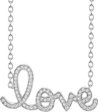 XL Diamond Love Necklace in 14K White Gold