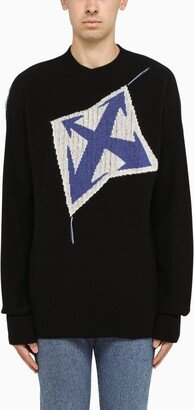 Black sweater with kite Arrows embroidery