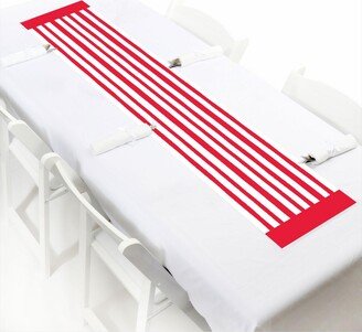 Big Dot Of Happiness Red Stripes - Petite Simple Party Paper Table Runner - 12 x 60 inches-AA