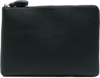 Green Leather Clutch Bag