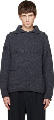 XENIA TELUNTS Gray Rolled Edges Sweater