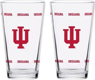 Indiana Hoosiers Two-Pack Knockout 16 Oz Pint Glass Set