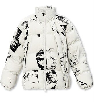 Paint Splatter Printed Padded Jacket