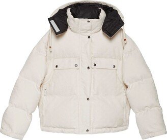 GG canvas hooded padded jacket-AA