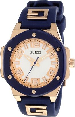 Ladies 38mm Watch - Blue Strap Blue Dial Two-Tone Case