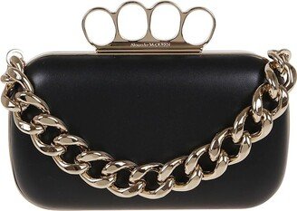 Finger-Ring Handle Clutch Bag