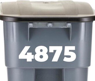 Trash Can Vinyl Decal, Address Number Garbage Bin Decal Sticker