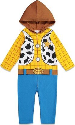 Pixar Toy Story Woody Infant Baby Boys Coverall Blue / Yellow 12 Months