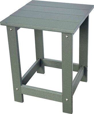 Porch & Den Mason Poly Resin Eco-Friendly All-Weather Square Patio Side Table