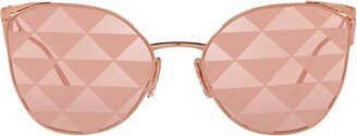 Prada Eyewear Cat-Eye Frame Sunglasses-AC