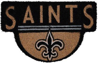 New Orleans Saints Shaped Coir Doormat