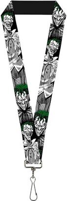 Buckle-Down Unisex-Adult's Lanyard-1.0-Joker Laughing Poses Black/White/Green, Multicolor, One-Size (Multicolor) Findings