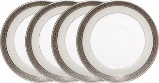 Summit Platinum Set of 4 Saucers, Service For 4