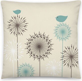 Modern Birds & Dandelions/New House Gift Home Decor Decorator Pillows Accent Includes Insert