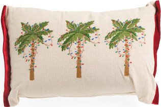 TJMAXX 14X20 Palm Trees With Lights Pillow