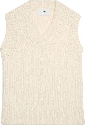 ribbed V-neck vest